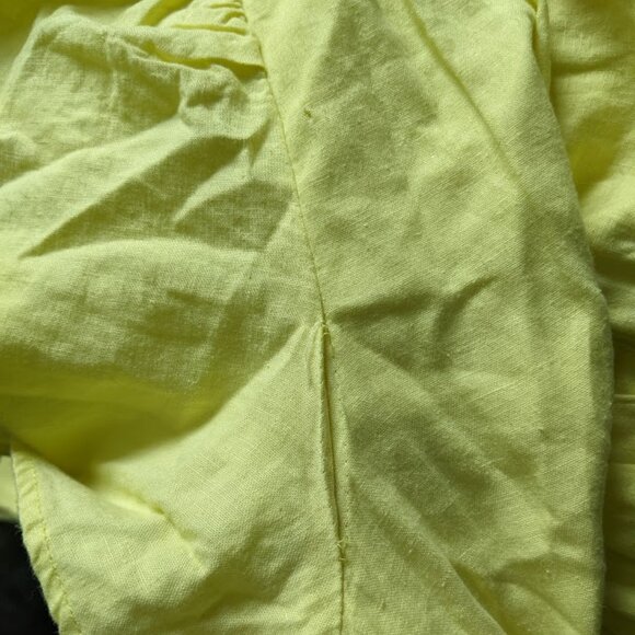 Anthropologie - The Somerset Maxi Dress Tiered: Linen | Lemon Yellow | Size XSP - Picture 13 of 17